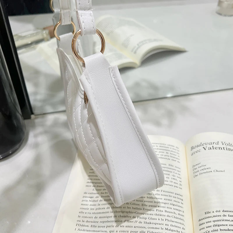 Women Soft Faux Ladies Crossbody Bag Underarm Bag Retro Handbag Fashion Design Girls Small Shoulder Bags