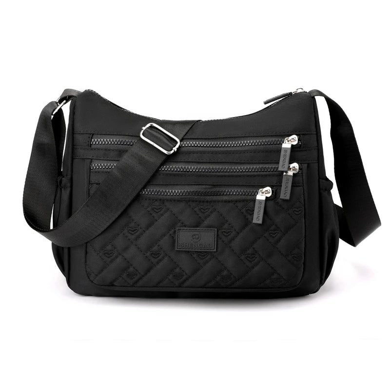 High capacity Shoulder Crossbody Bag for Women Purse Waterproof Nylon Handbag Suitable for mothers, shopping, vacation use
