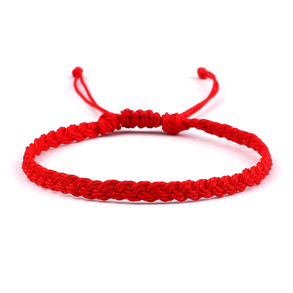 Classic Handmade Braided Bracelets for Women Men Pure Color Waxed Thread Braid Wristband Charm Bracelet Adjustable Jewelry Gifts
