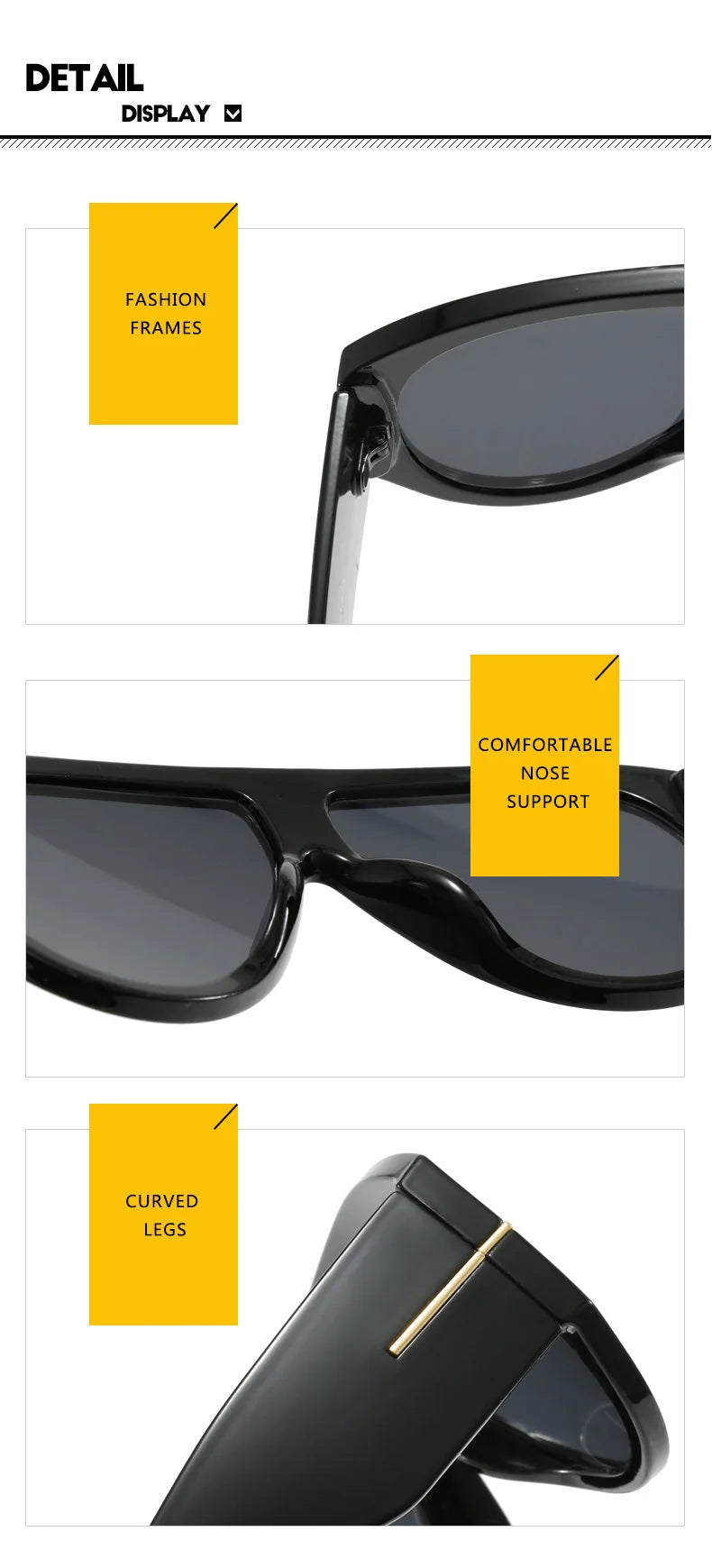 Vintage Oval Large Frame Sunglasses - Trendy Street Style UV400 Women