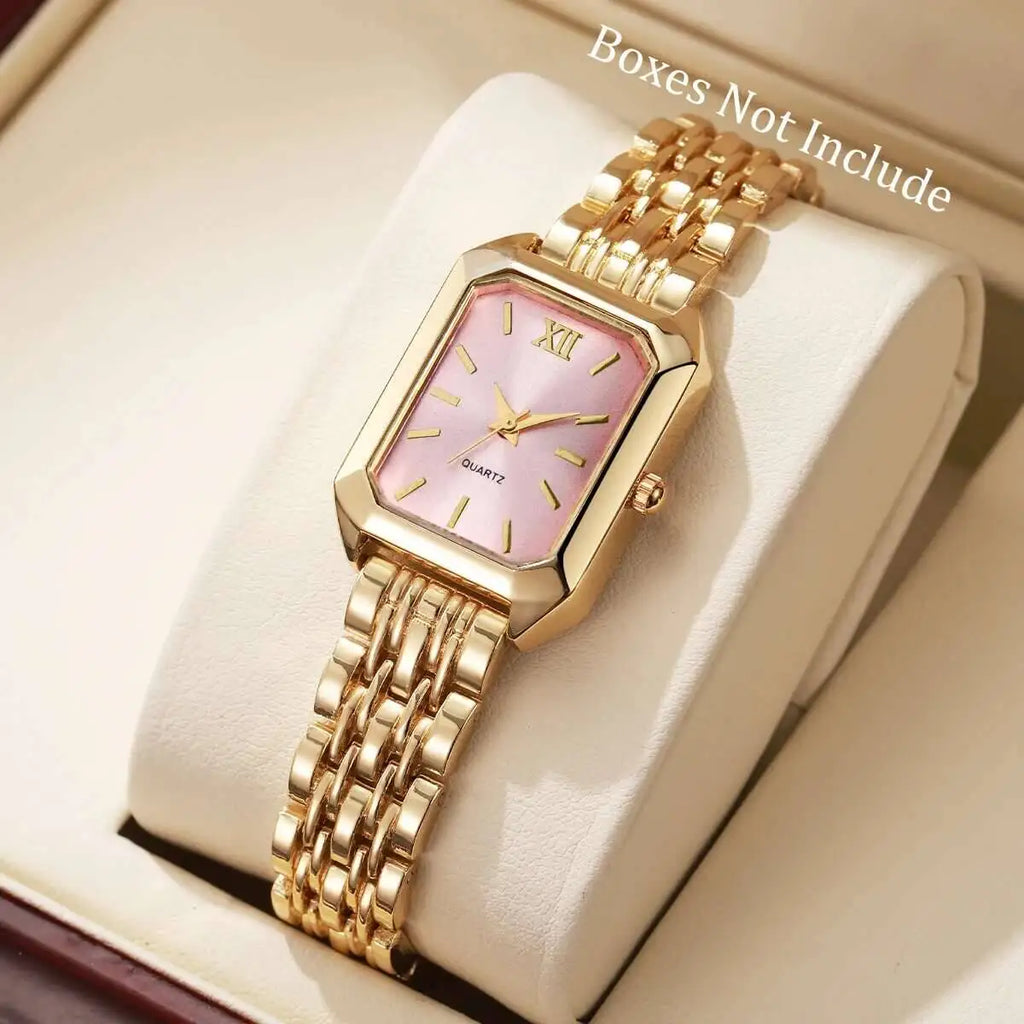 Fashion Rectangle Quartz Watch - Luxury Analog Wristwatch Gift