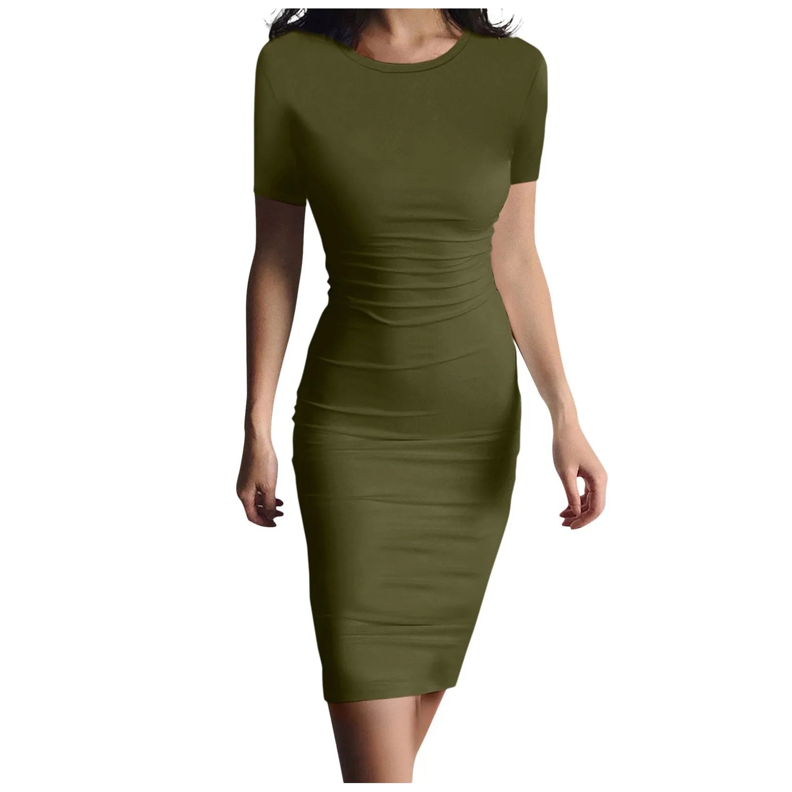 Summer Dress High Stretch Tank Robe Solid Short Sleeve Casual Slim Long Pencil Dress Women Sexy Maxi Dress Elegant Thin Vestido