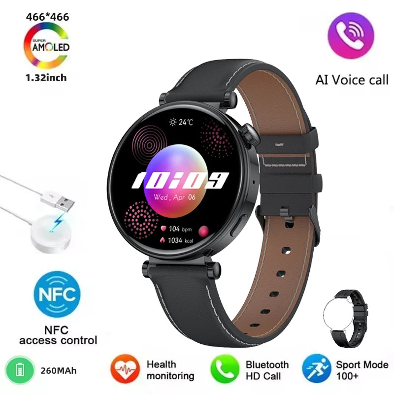2025 New For Original HUAWEI Watch GT5 Mini Women Smartwatch GPS motion trail NFC 466*466 HD Full screen touch Ladies Smartwatch