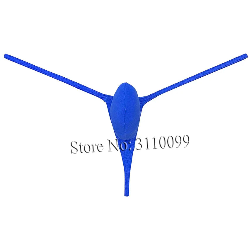 Men's Cotton Micro Thong Pouch String T-back Underwear Bikini Tanga Strap Trunks