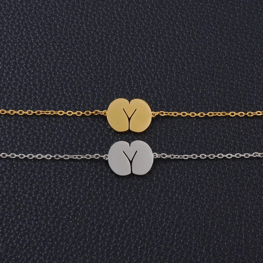 Anniyo (1 Piece) 18CM +4CM Seychelles Coco De Mer Bracelets Stainless Steel Jewelry #555062