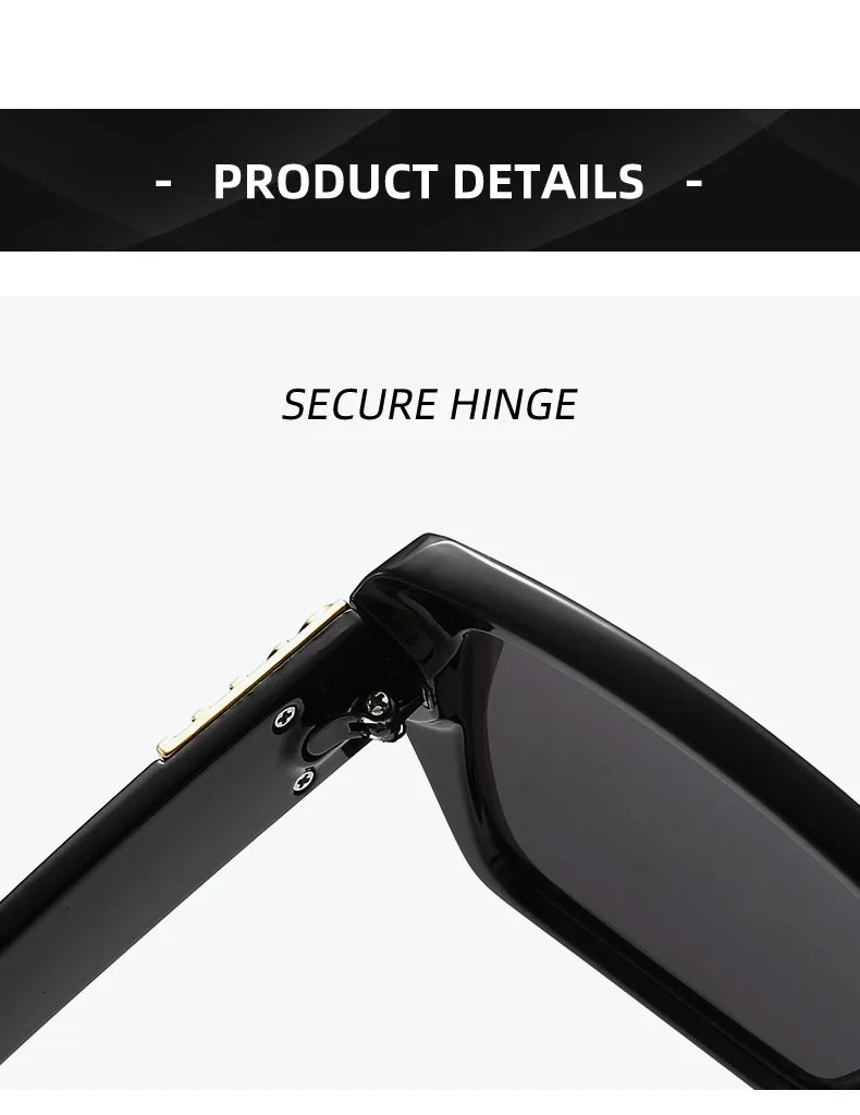 Fashion MM Designer Square Sunglasses - Stylish Luxury Unisex UV400