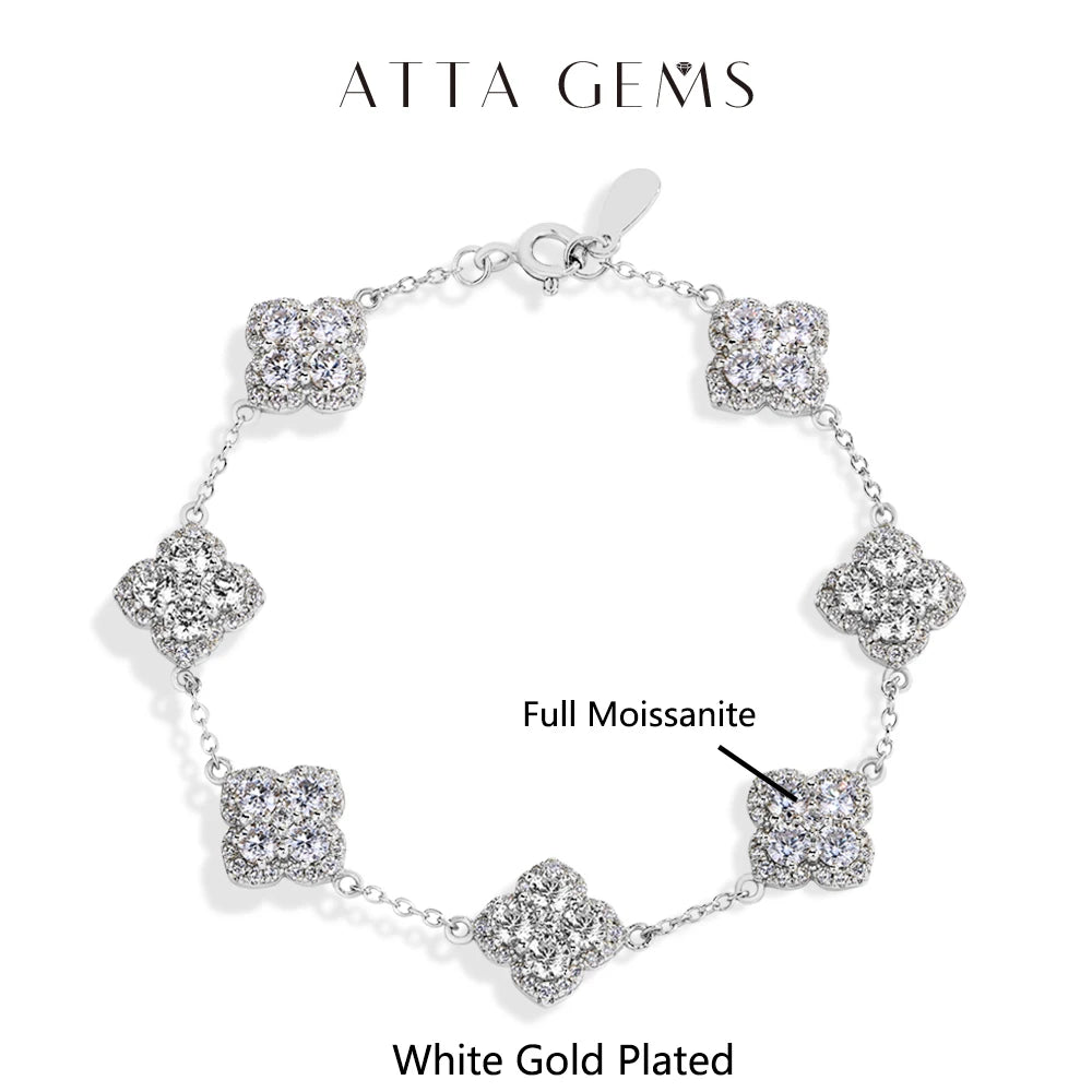Moissanite Luxury Bracelet D VVS1 - S925 Sterling Silver Gold Plated