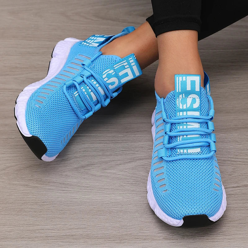 Women's Platform Sports Shoes - Breathable Hiking Walking Sneakers