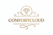 ComfortCloud Logo - White Background with Golden Fonts